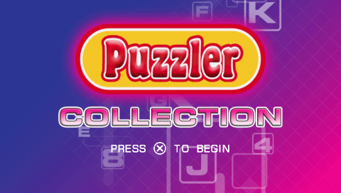 Puzzler Collection title screen for PSP